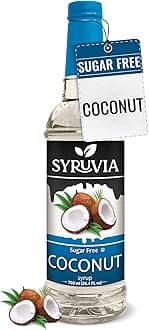 Sugar Free Coffee Syrup, Coconut Flavored Syrup for Drinks, Lattes, and Desserts – 25.4 fl oz