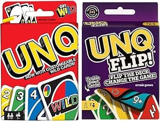 ARCADE GAMES Matte UNQ Classic & FLIP | Combo Pack of 2 Fast-Paced Card Games | Family Fun for Kids, Teens & Adults | Strategic, Action-Packed & Reversible Play | Travel Friendly & Gift-Ready