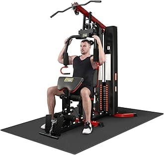 Fitvids Home Gym Equipment, Multifunctional Full Body Workout Weight Machine Station with Weight Stack, All in One Exercise Equipment with Pulley System & Seated Rowing for Home Gym Strength Training