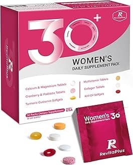 Multivitamin for Women with Vitamin A,B,C,D3,E,K2,Biotin, Collagen,Krill Oil,Cranberries Supports Energy,Wellness,Beauty and Immune - Vitamin Packs for Women Health 30 Packs