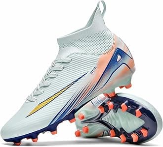 Soccer Cleats for Mens Womens Turf Soccer Shoes Indoor Unisex Football Boots AG FG TF Wide Training Sneaker Outdoor