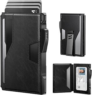 typecaseSmart Wallet for Men: Metal Rfid Blocking Card Case, Ultra-Slim Bifold Wallet, Magnetic Card Holder, 9-13 Cards Capacitiy, Smart Pop up Wallet for Men with Money Clip - BlackCarbonfree Certified