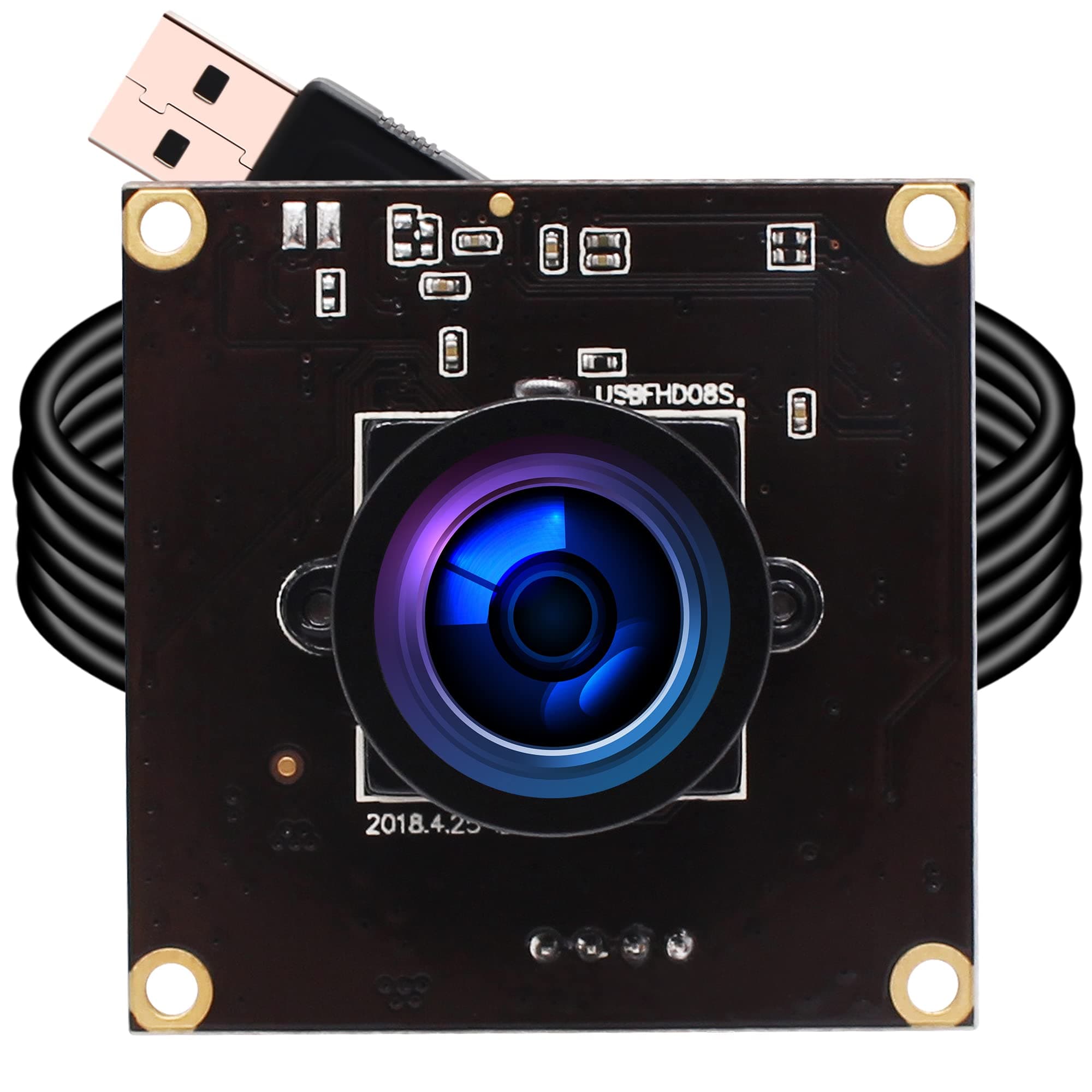 ELP USB Camera with 2.9mm Wide Angle Lens - 1080P Webcam, 260FPS@360P, 120FPS@720P, 60FPS@1080P - Windows, Mac, Linux, Android