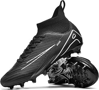 SeryuifgSoccer Cleats for Mens Womens Turf Soccer Shoes Indoor Unisex Football Boots AG FG TF Wide Training Sneaker Outdoor