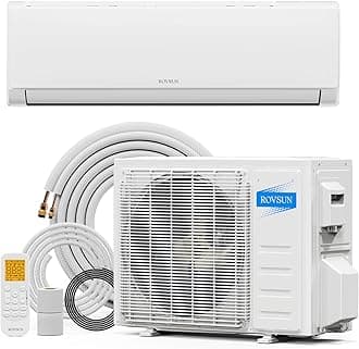ROVSUN 12000 BTU Mini Split AC/Heating System with Inverter, 21 SEER2 Energy Saving 115V Ductless Split-System Air Conditioner with Pre-Charged Condenser, Heat Pump, Remote Control & Installation Kit