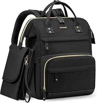 Diaper Bag Backpack, Baby Bag with Changing Station, Large Diaper Backpack for Moms Dads, Waterproof Leather Accents Baby Boy and Girl Bag for Travel Baby Essentials, Black