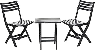 Portable Camping Folding Chair & Table Set, Dark Grey