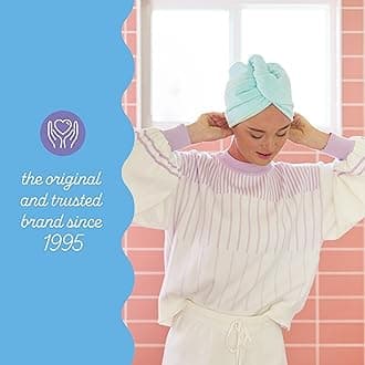 Turbie Twist Microfiber Hair Towel Wrap for Women and Men | 4 Pack | Quick Dry Turban for Drying Curly, Long & Thick Hair (Pink, Purple, Blue, Aqua)