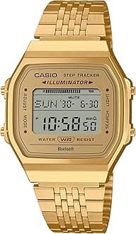 Unisex's Digital Quartz Watch with Stainless Steel Strap ABL-100WEG-9AEF