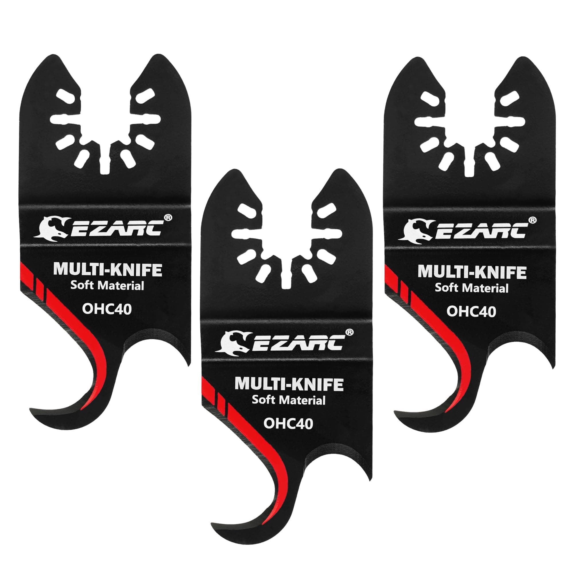 Oscillating Multi tool Hook Knife Blade, 3PCS Multitool Saw Blades for Cutting Soft Materials Roofing Shingles, PVC Carpet and Cardboard
