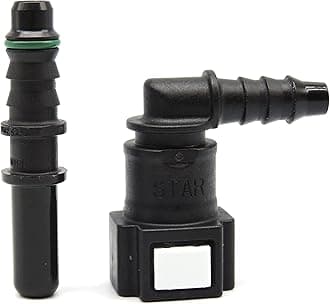 HiSport Fuel Line Hose Quick Release Connect - 7.89mm 5/16 in Male& Female Degree Nylon Push On 90 Degree Connector