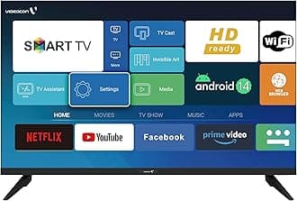 32 Inch Edgeless Android 14 HD Ready Smart TV With Google Assistant, Google Play, & WiFi - E32EL1100