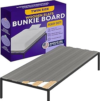 Greaton, Wooden Twin Bed Slats for Support Under Mattress with Cover – Replacement Wood Slats for Twin Size Bed Frame – Under Mattress Support Without Extra Height – 3.38-Inch Standard Width