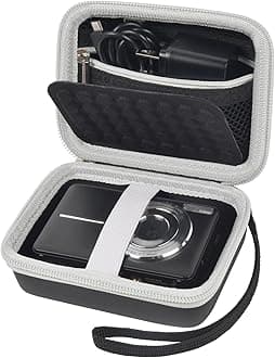 Boobowl Digital Camera Case Compatible with CAMKORY/for Lecnippy/for Lecran/for KODAK PIXPRO/for Qumcou/for WONNIE Point & Shoot Cameras, Small Compact Camera Pouch for SD Card Accessories (Black)