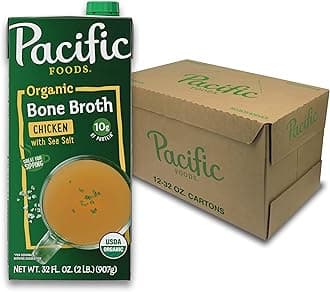 Organic Chicken Bone Broth with Sea Salt, 32 Fl Oz (Pack of 12)