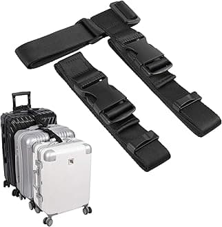 Vigorport Luggage Connector, Straps for Suitcase, Add A Bag Adjustable Attachment Accessories 1.25" Endless for Connect Your 3 Luggage Together-2 Pack