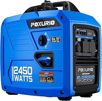 2450-Watt Portable Inverter Generator for Home Use, Super Quiet Small 120V Gas Generator for Camping, 1.6 Gallon Gas Tank for 8.3 Hours Use, EPA Compliant