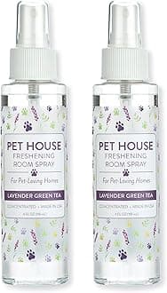 One Fur All Pet House Freshening Room Spray - Lavender Green Tea Pack of 2 - Concentrated Air Freshener - Non-Toxic & Pet-Friendly Air Freshener - Pet Odor Eliminator Room Spray