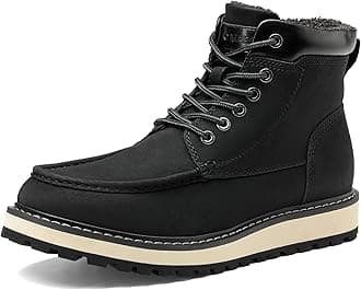 Bruno Marc Men's Moc Toe Boot Fashion Comfort Casual Wedge Boots