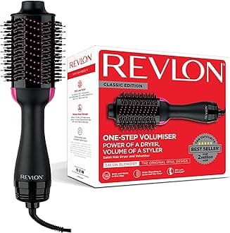Revlon One-Step Hair Dryer and volumiser for mid to Long Hair (One-Step, 2-in-1 Styling Tool, Ionic and Ceramic Technology, Unique Oval Design) RVDR5222