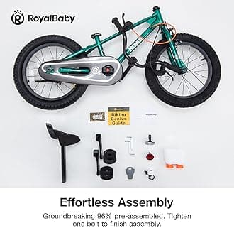 RoyalBaby EZ Kids Bike, 12 14 16 18 Inch 2-in-1 Balance to Pedal Training Bicycle for Boys and Girls Ages 3 to 9 Years,Easy Learn to Ride for Beginners