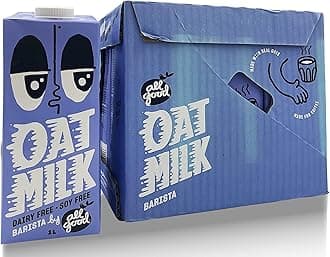 Barista Oat Milk, 1L, Vegan, GMO-Free, Sugar-Free (Pack of 6)