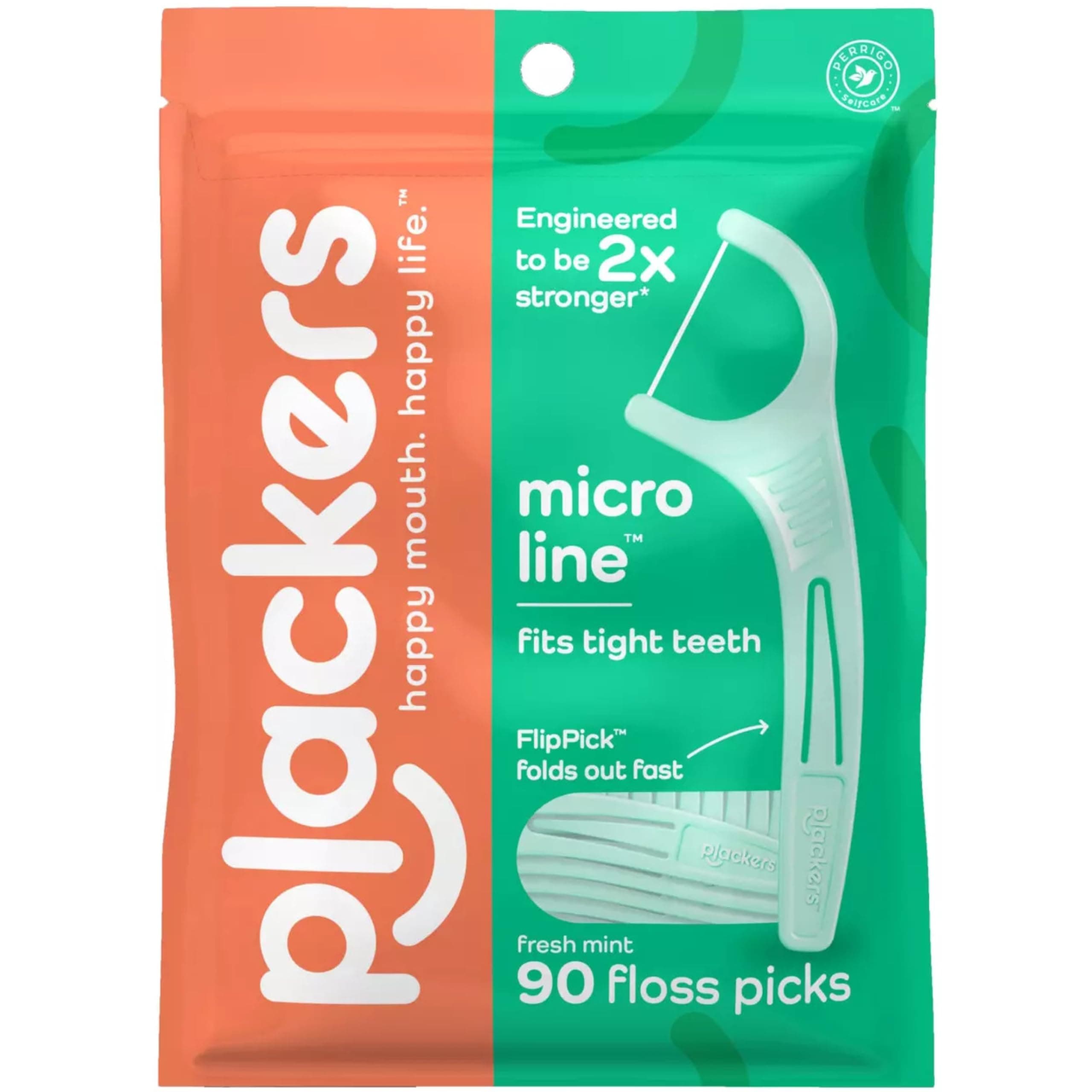 Micro Mint Dental Floss Picks, 90 Count (Pack of 3)