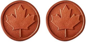 Fox Run Terracotta Brown Sugar Keeper and Saver, Maple Leaf, Set of 2