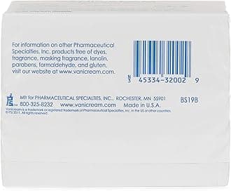 Vanicream, Cleansing Bar Fragrance Gluten and Sulfate Free For Sensitive Skin Gently Cleanses and Moisturizes 3.9 Pack of 2, 7.8 Ounce