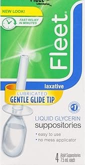 Fleet Liquid Glycerin Suppositories, Liquid Glyc Supp 7.5ml 185B, (1 BOX, 4 EACH) by C.B. FLEET COMPANY INC.