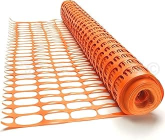 GroundMaster Plastic Mesh Barrier Safety Fence Gardening Pest Protection (10m, Orange)