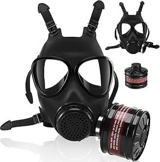 Full Face Respirator Mask, Gas Masks Survival Nuclear and Chemical for Painting, Welding, Industrial Work