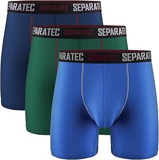 Men's 3 Pack Sport Performance Dual Pouch Boxer Briefs Underwear
