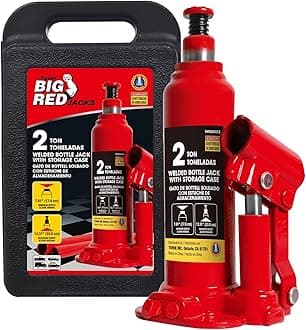 BIG RED Torin Hydraulic Bottle Jack with Carrying Case, 2 Ton (4,000 lb) Capacity