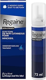 For Men Extra Strength Foam - Scientifically Proven To Help Stop Hereditary Hair Loss - Minoxidil Foam for Hair Regrowth - 73ml, Packaging may vary