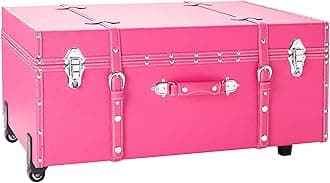 Texture® Brand Wheeled Trunk - Cherry Pink - Large