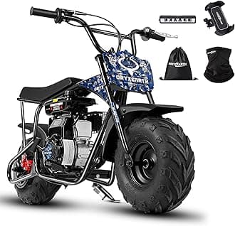Oryxearth 105cc 4-Stroke Dirt Off Road Trail, 28mph, Gas Powered Mini Bike with Automatic Transmission and Pull Start for Adult and Teens, Weight Support 185 LBS