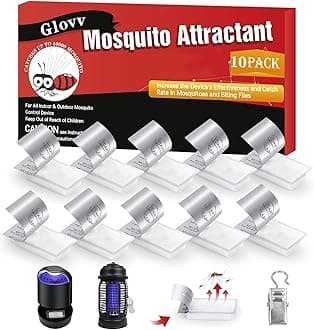 10 Lures Mosquito Attractant Bait Refill, Octenol Mosquito Biting Cartridge for Bug Zapper & Fly Traps, Compatible with All Flying Insect Mosquito Trap