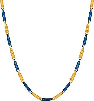 Fashion Frill Men's Double Coated Popular Stainless Steel Silver Chain For Men Boys Girls Stylish Necklaces Silver Chain Anniversary Love Gift For Husband Unisex Chains 22 Inches