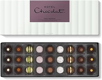 Hotel Chocolat Tipsy Truffles Sleekster 295g - 27-Piece Milk, Dark and White Liqueur Chocolate Box - Suitable for Vegetarians - Gifts for Birthday, Thank You, Congratulations, Anniversary