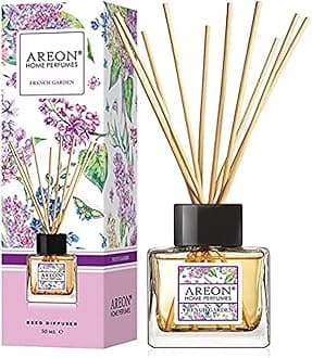 Home Luxury Perfume Reed Diffuser + 10 Rattan Reeds, French Garden 50 ml