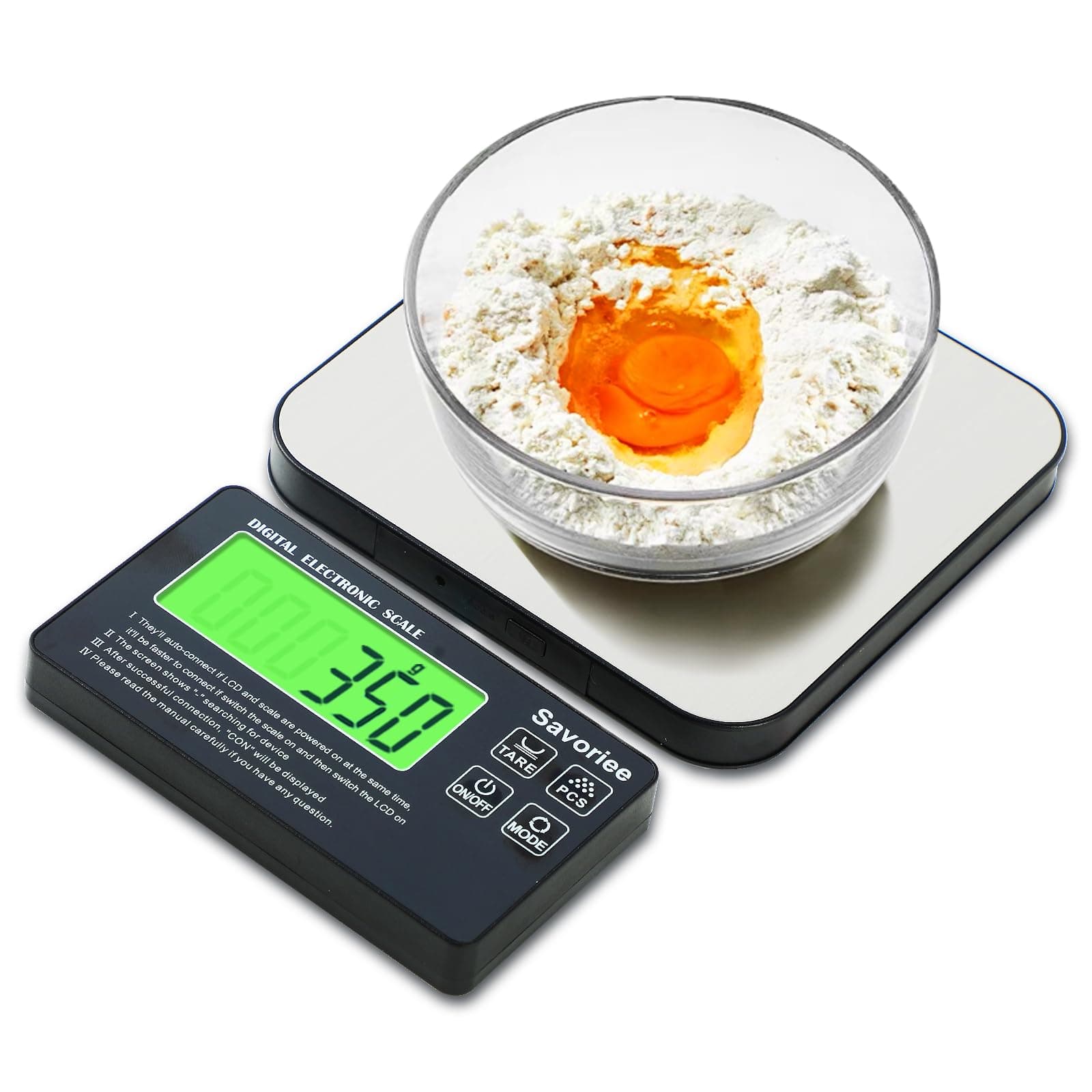 Food Scale, 2024 Newly Split Designed 33lb Digital Kitchen Scale with 7 Units Tare Function & LCD Display,1g Precise Graduation Food Scale Weight for Baking/Cooking/Dieting/Meal Prep1