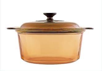 Visions 3739 Amber Stock Pot, Brown, Glass