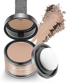 Acomler Root Cover Up Powder for Thinning Hair and Hairline Shadows - Light Brown for Hair Coverage, Eyebrows, Beard Line, and Bald Spots