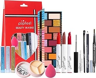 Joyeee Makeup Gift Set, 13 Pcs Full Kit Come with Eyeshadow Lipstick Lipgloss Concealer etc, for Face Eyes Lip, Complete Starter Bundle for Women and Girls, Portable Beauty Set with Storage Bag#4