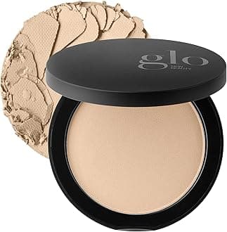 Glo Skin Beauty Pressed Base Powder Foundation Makeup (Natural Medium) - Flawless Coverage for a Radiant Natural, Second-Skin Finish