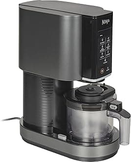 Ninja CREAMi Ice Cream Maker & Dessert Machine with 3 Containers, 7 Programmes, Making Ice Cream, Gelato, Sorbet, Smoothie Bowls, Milkshakes and More, Black/Silver, 1.4 L Ice Cream Capacity, NC300EU