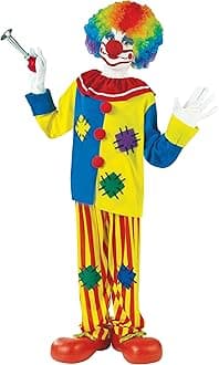 Big Top Clown Costume, Medium 8-10, Multicolor