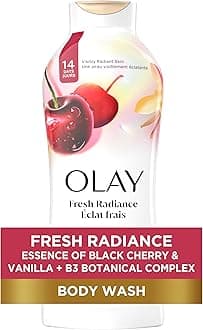 Body Wash for Women, Fresh Radiance, Refreshing & Renewing, Made with Plant Based Cleansers, B3 Botanical Complex, For All Skin Types, Black Cherry & Vanilla Scent, 22 fl oz