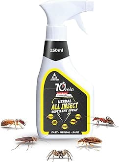 - Herbal All in One Spray 250ml 10 Minutes Formula |Removes Entire Ant, Cockroach, Lizard, Bed Bugs, Spider, Bed Bugs|Powerful 100% Organic Insect Repellent Spray for Home Kitchen
